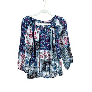 Olive Hill Women's Multi Blue Blouse